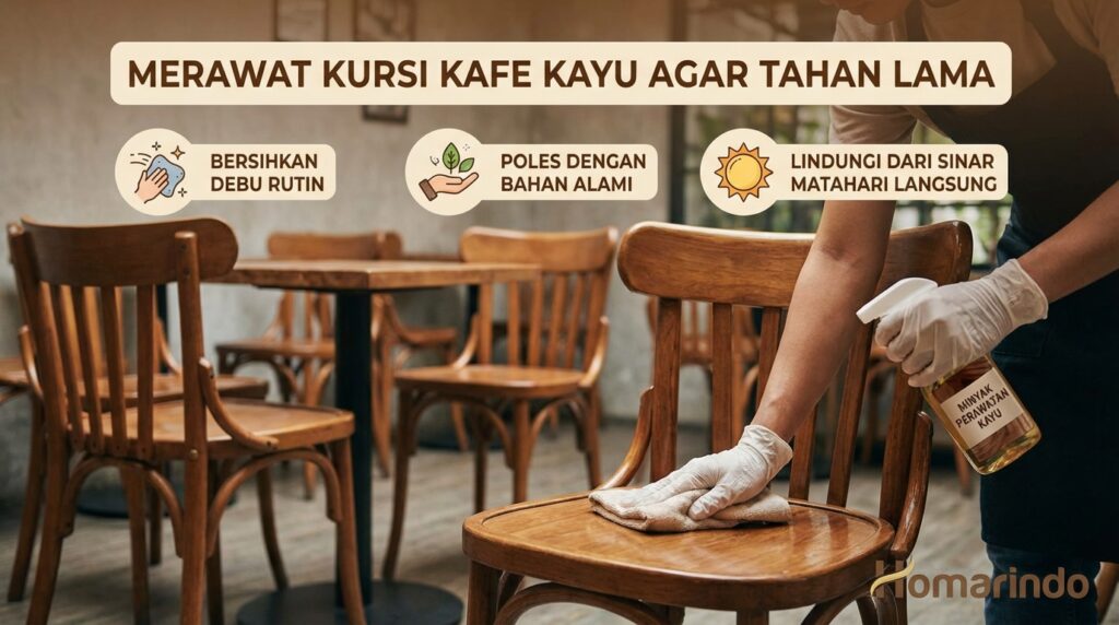 Merawat Kursi Kayu Cafe