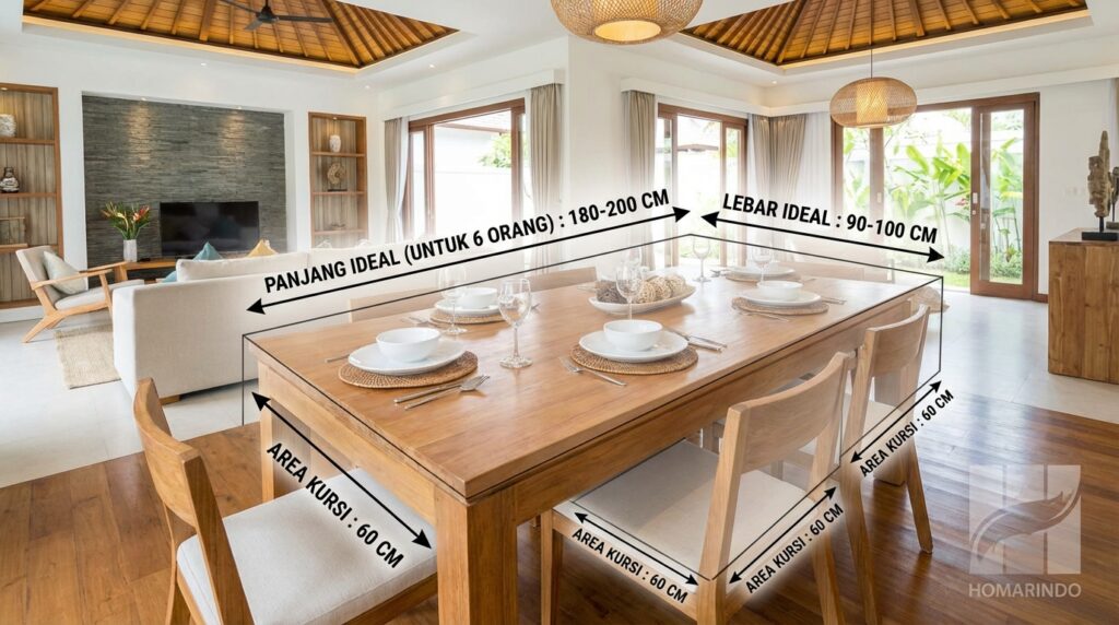 Ukuran Meja Makan Ideal
