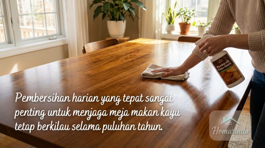 Cara Merawat Meja Makan Kayu Agar Tetap Mengkilap