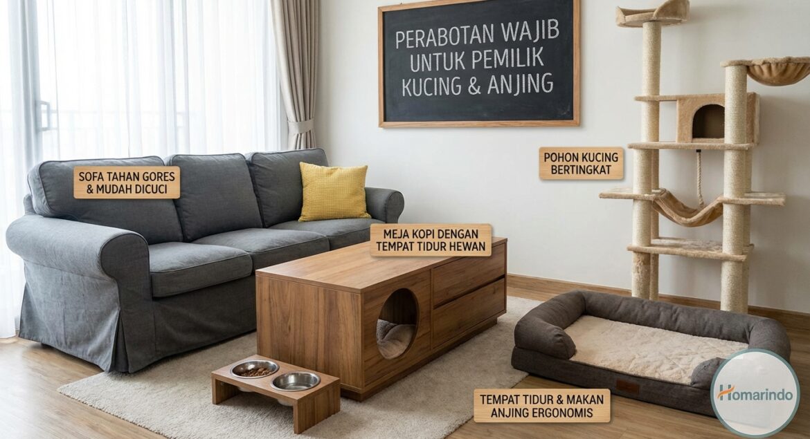 Furniture yang Wajib Dimiliki Jika Anda Memelihara Kucing atau Anjing