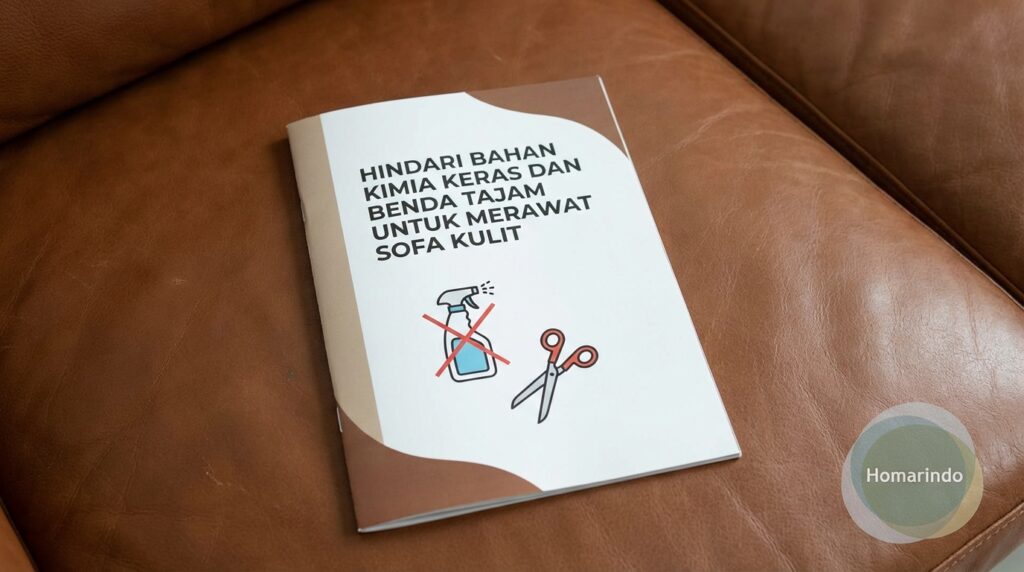 Hindari Bahan Kimia Keras dan Benda Tajam untuk Merawat Sofa Kulit