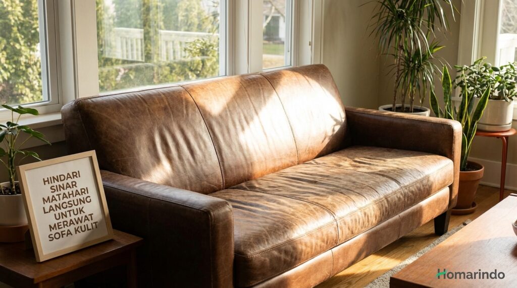 Jauhkan dari Sinar Matahari Langsung untuk Merawat Sofa Kulit