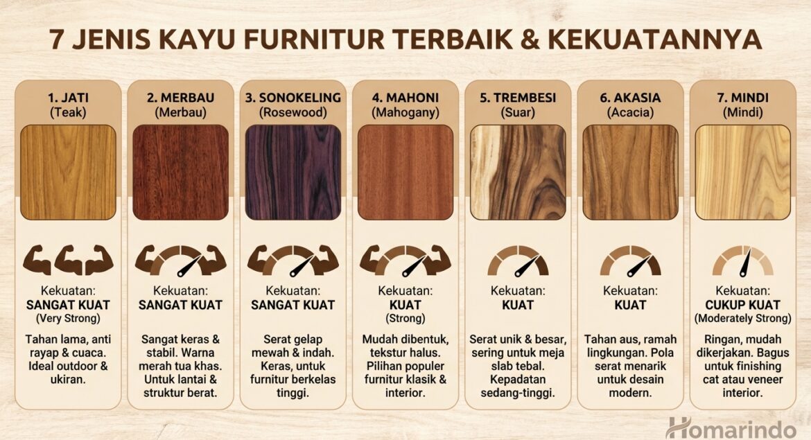 Jenis Kayu Furniture Terbaik