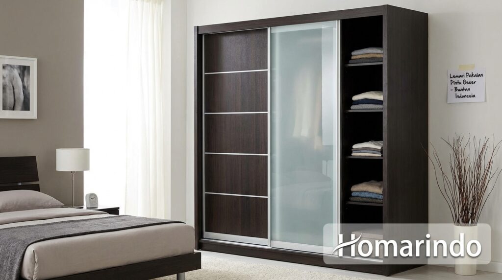 Lemari Pakaian Pintu Geser (Sliding Door Wardrobe)