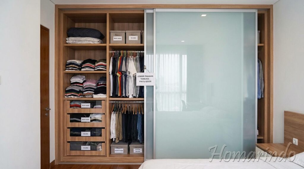Lemari Pakaian Terbuka (Open Wardrobe)