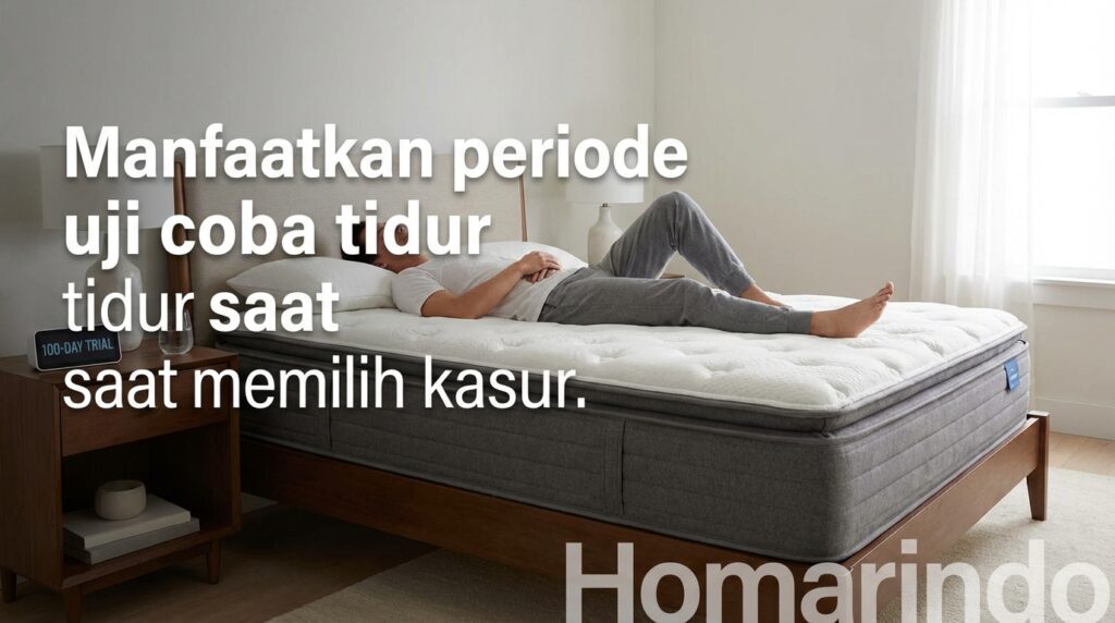 Manfaatkan Masa Uji Coba (Sleep Trial) pada saat memilih kasur