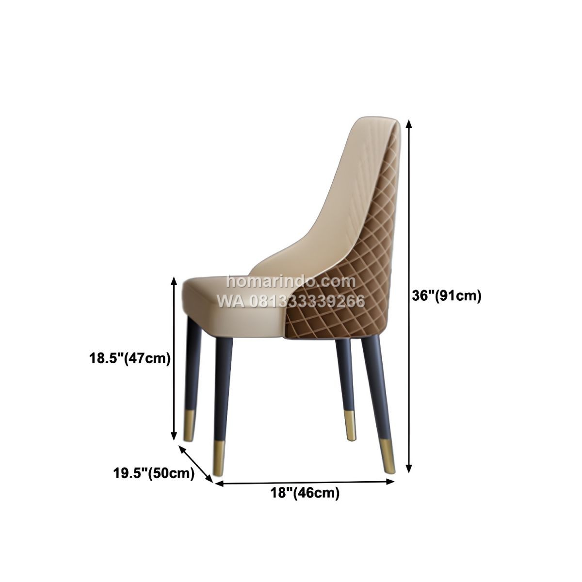 Meja Makan Stainless Top Marmer Hitam Mewah Dengan 6 Kursi