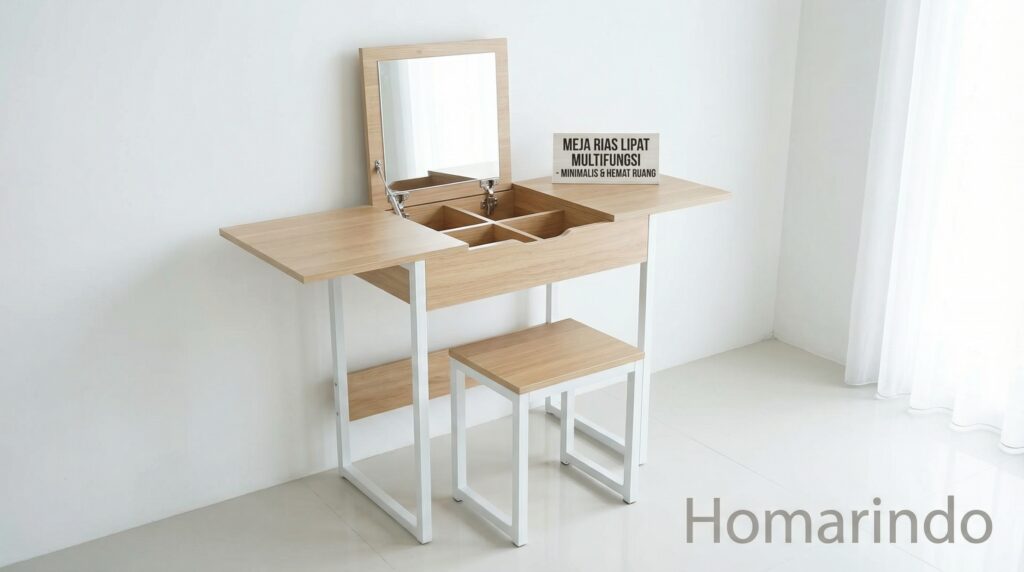 Meja Rias Lipat Multifungsi