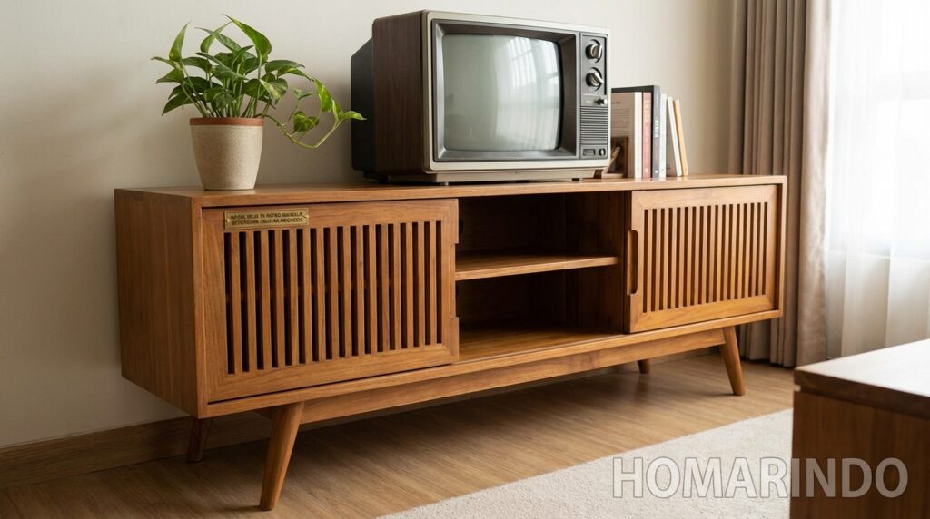 Meja TV Retro Minimalis Multifungsi