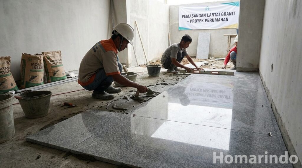 Pemasangan Granit Lantai