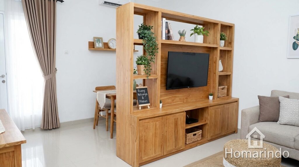 Rak TV Merangkap Partisi Ruangan
