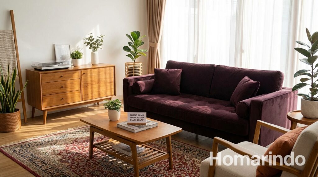 Warna Sofa Plum Gelap