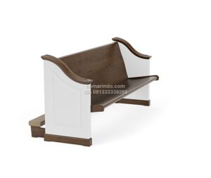 Bangku Gereja Katolik Warna Putih Dan Coklat