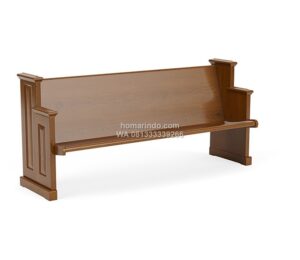 Bangku Gereja Minimalis Kayu Jati Modern