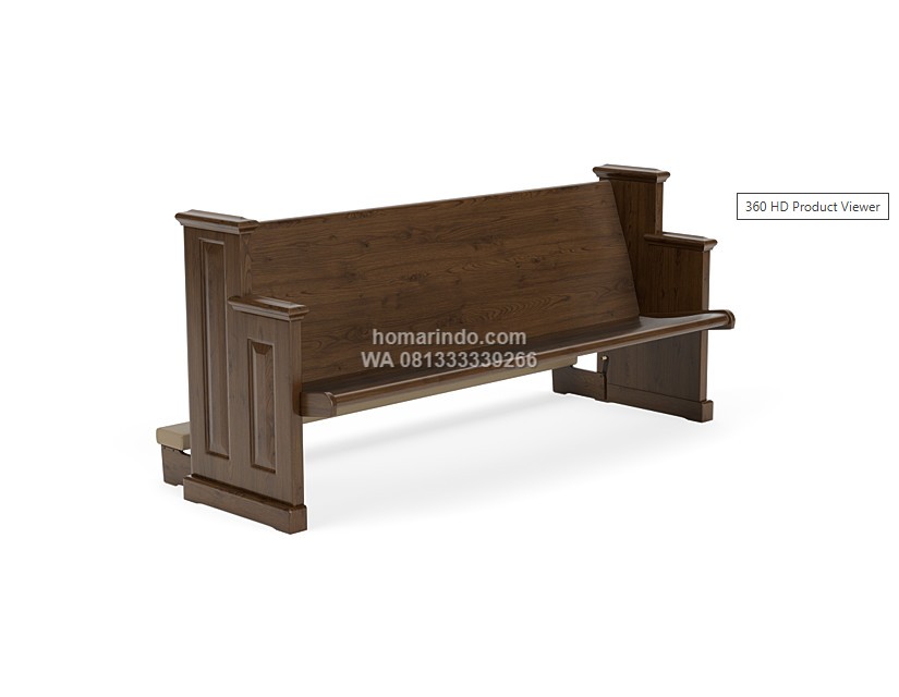 Bangku Gereja Panjang Minimalis Modern Kayu Jati