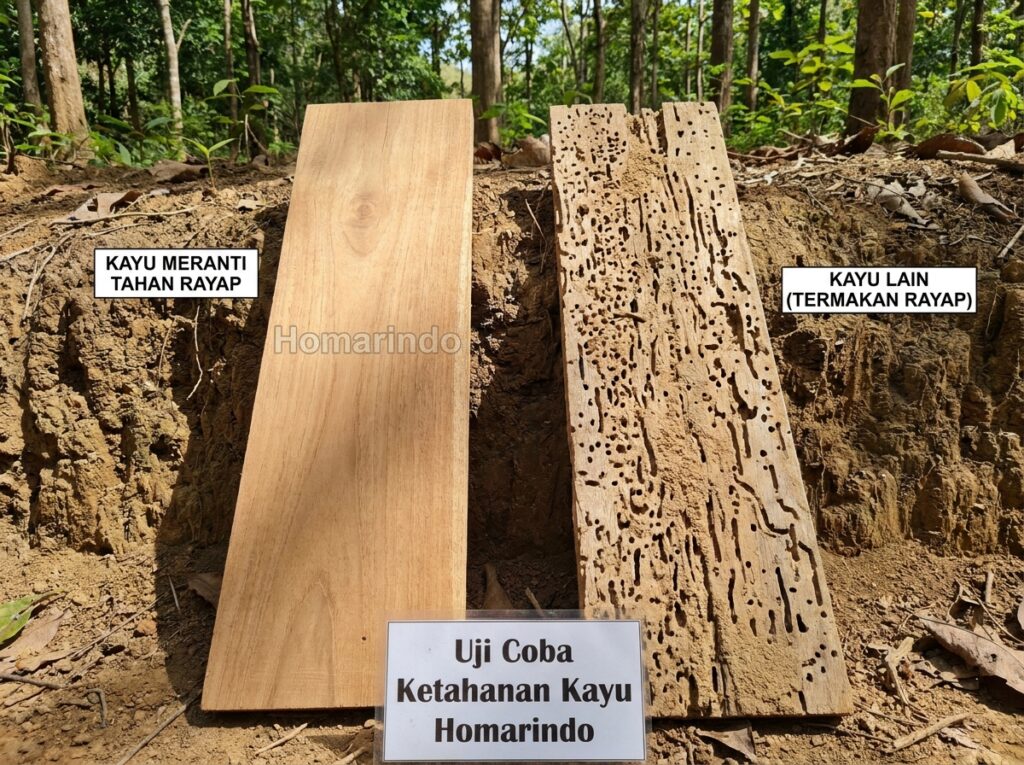 Kayu Meranti tidak dimakan rayap