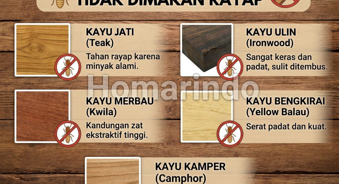Kayu Terbaik yang Tidak Dimakan Rayap