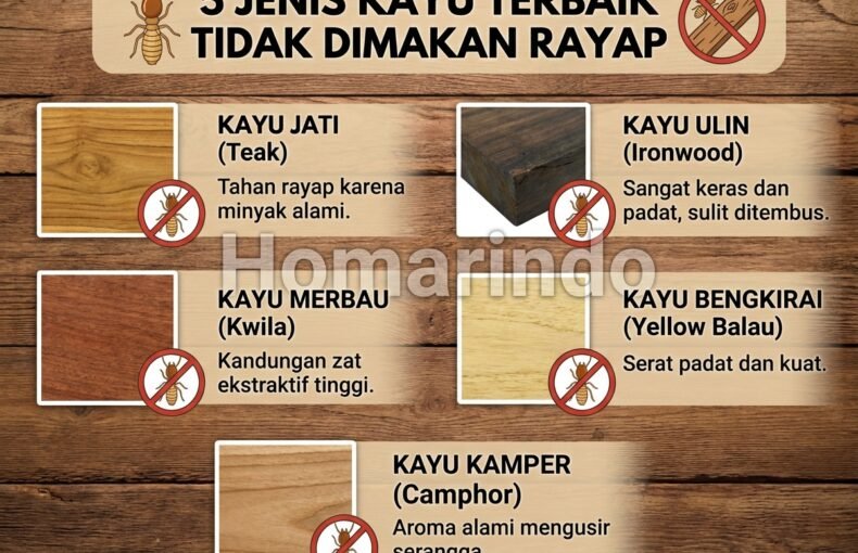 Kayu Terbaik yang Tidak Dimakan Rayap