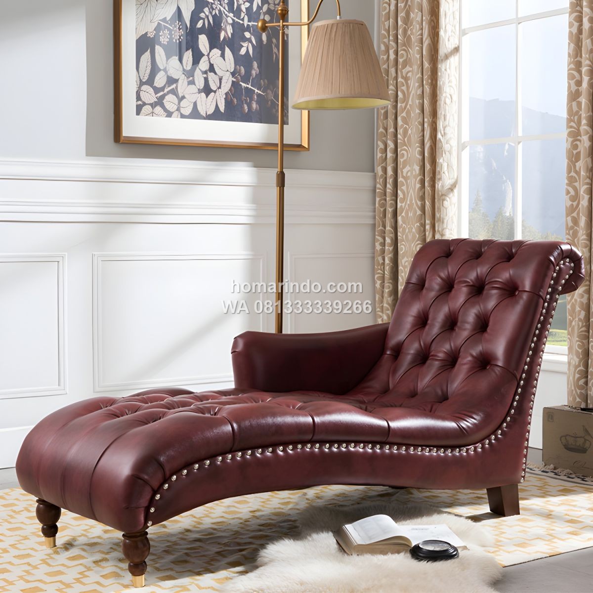 Kursi Sofa Santai Kulit Sintetis Satu Lengan Kursi Sofa Santai Kulit Sintetis Satu Lengan