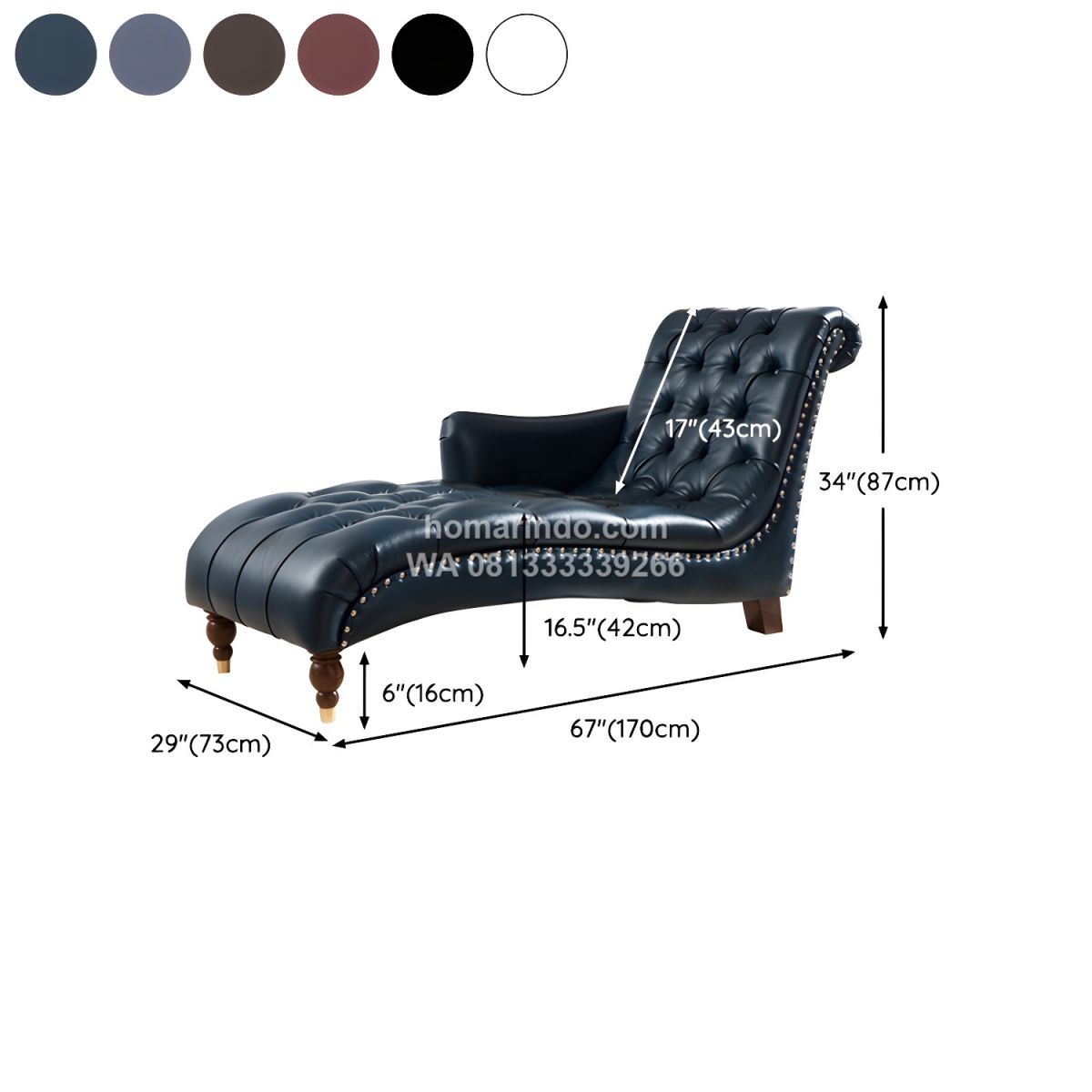 Kursi Sofa Santai Kulit Sintetis Satu Lengan 3 Ukuran Kursi Sofa Santai Kulit Sintetis Satu Lengan