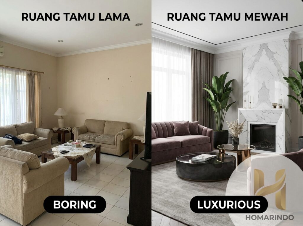 Ruang Tamu Membosankan Menjadi Mewah 1