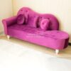 Sofa Chaise Lounge Bahan Beludru Untuk Ruang Tamu