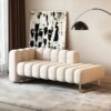 Sofa Santai Panjang Modern Kaki Besi