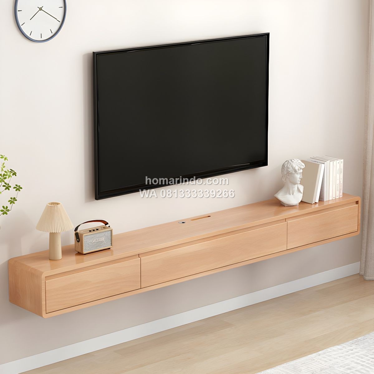 Bufet TV Gantung Desain Minimalis 3 Laci Bufet TV Gantung Desain Minimalis 3 Laci