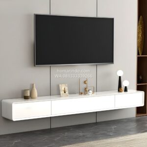 Bufet TV Gantung Desain Minimalis 3 Laci