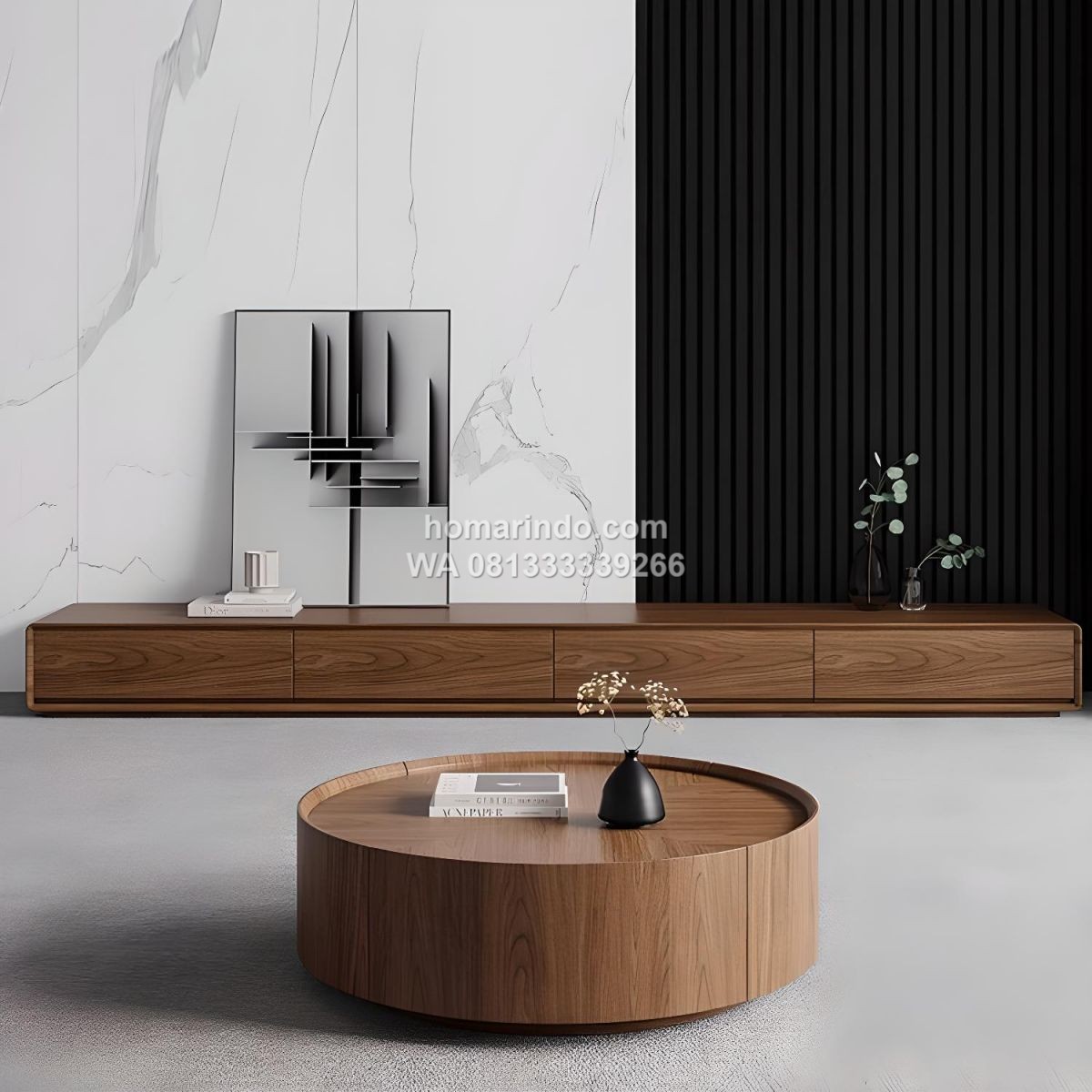 Bufet TV Jati Minimalis Modern 4 Laci Terbaru 1 Bufet TV Jati Minimalis Modern 4 Laci Terbaru