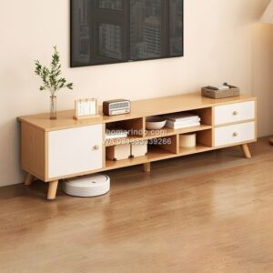 Bufet TV Kayu Jati Scandinavian Minimalis Modern