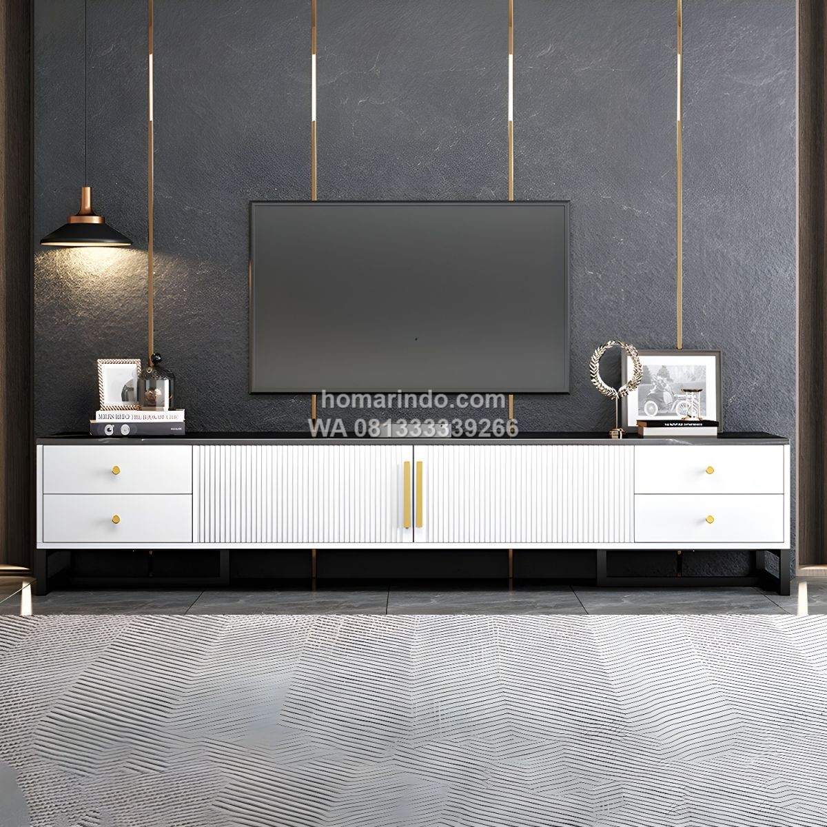 Bufet TV Minimalis Modern Terbaru Warna Putih Bufet TV Minimalis Modern Terbaru Warna Putih