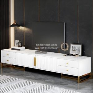 Bufet TV Minimalis Modern Terbaru Warna Putih