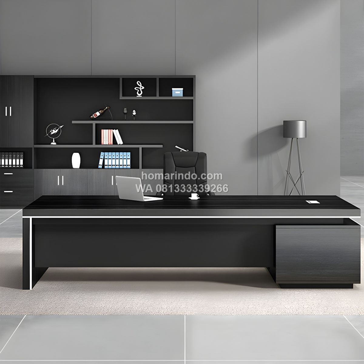 Meja Direktur HPL Minimalis Modern L Shape Mewah Meja Direktur HPL Minimalis Modern L Shape Mewah