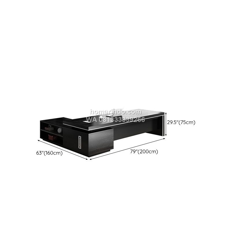Meja Direktur HPL Minimalis Modern L Shape Mewah 3 Meja Direktur HPL Minimalis Modern L Shape Mewah