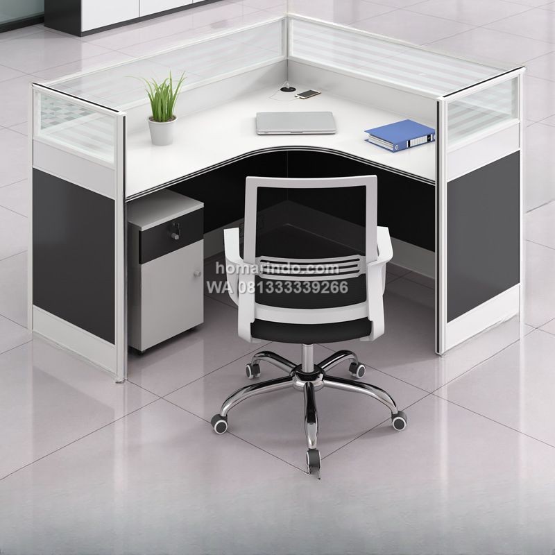 Meja Kantor Partisi Staff Minimalis Modern L Shape 1 Meja Kantor Partisi Staff Minimalis Modern L Shape