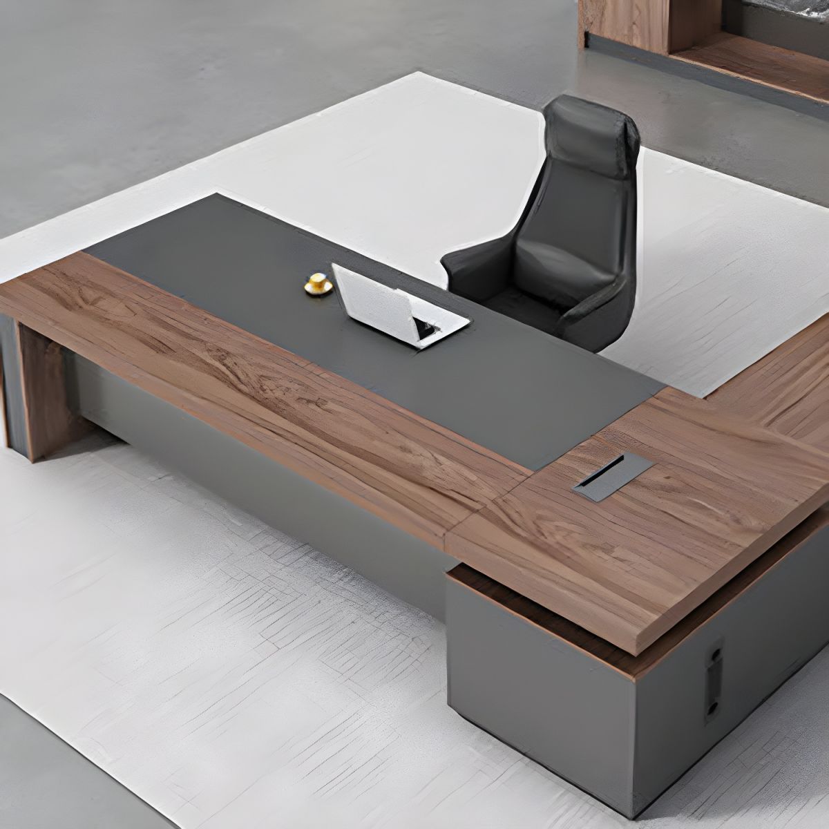 Meja Kerja Eksekutif L Shape Minimalis Modern 2 Meja Kerja Eksekutif L Shape Minimalis Modern