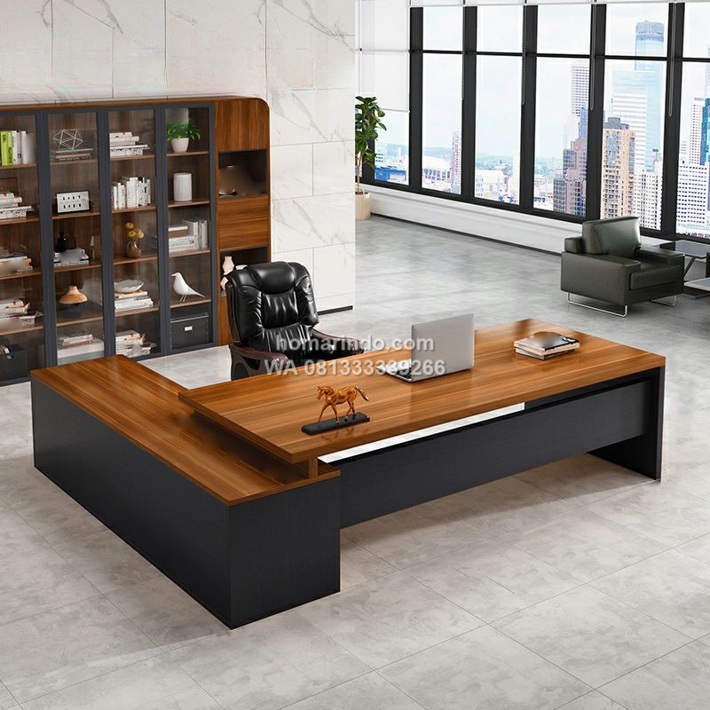 Meja Kerja Kantor Direktur Minimalis L Shape