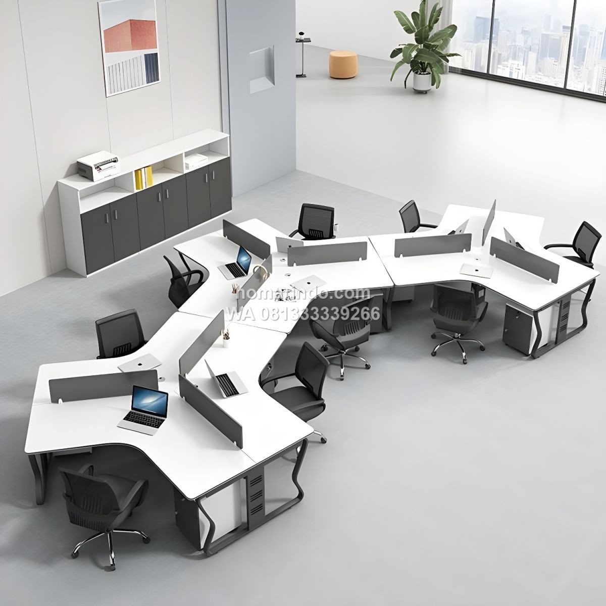 Meja Partisi 6 Staff Desain Minimalis Modern Terbaru Meja Partisi 6 Staff Desain Minimalis Modern Terbaru
