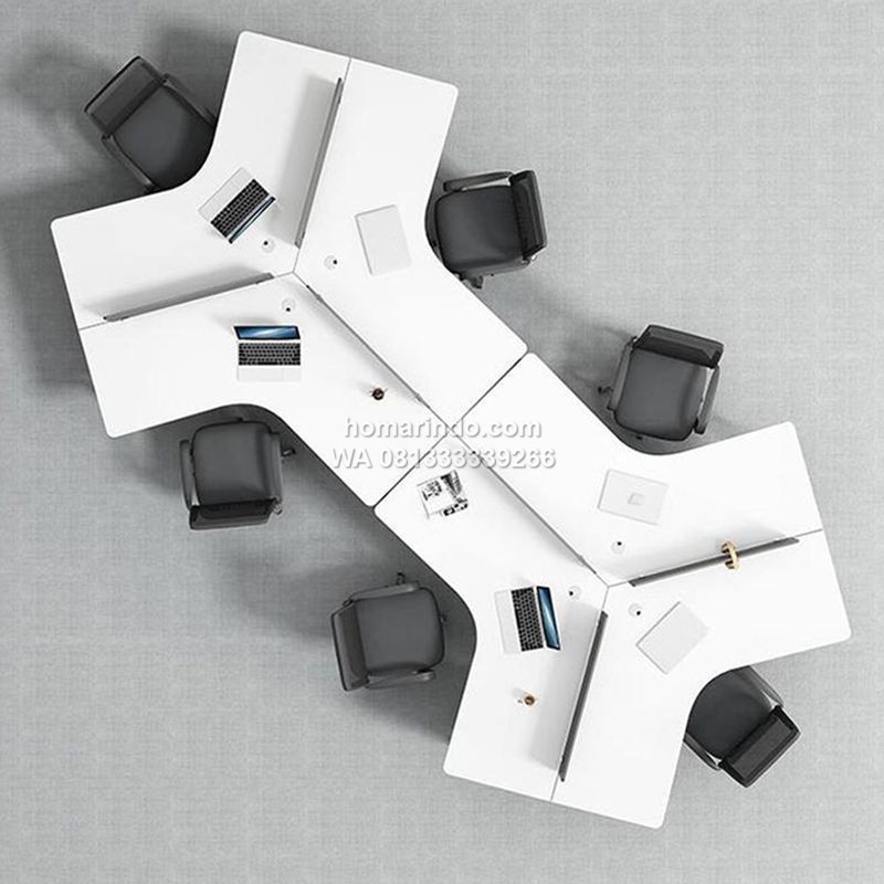 Meja Partisi 6 Staff Desain Minimalis Modern Terbaru 2 Meja Partisi 6 Staff Desain Minimalis Modern Terbaru
