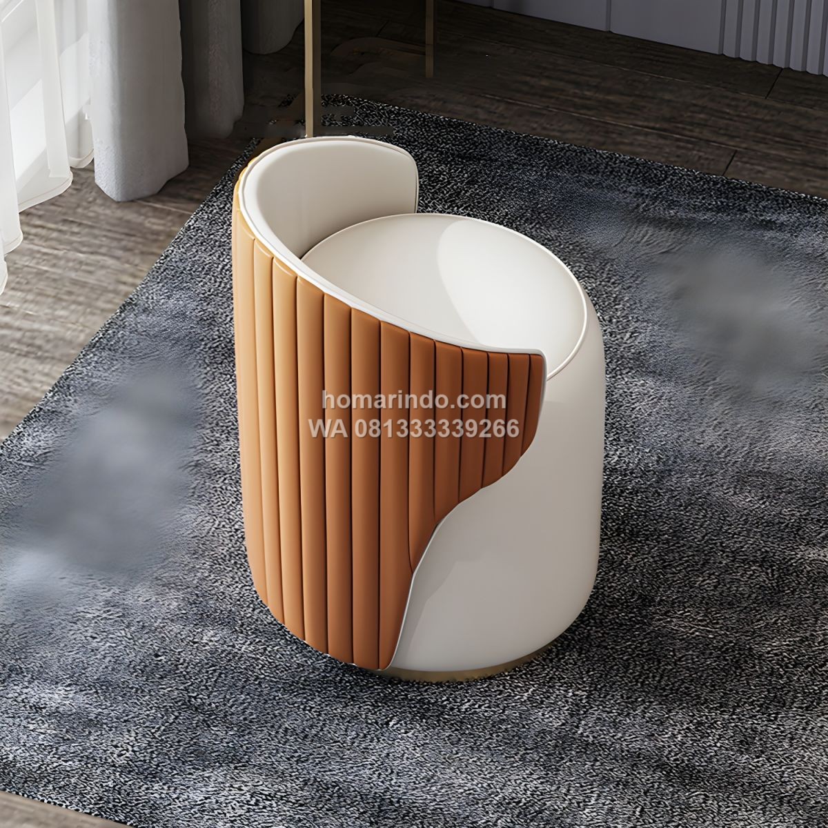 Pouf Stool Bulat Meja Rias Modern