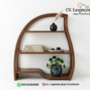 Rak Hias Kayu Jati Minimalis Organik Estetik Premium