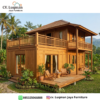 Rumah Kayu Panggung Dua Lantai Jati Premium