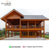 Rumah Kayu Panggung Mewah Dua Lantai Jati Premium