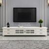 Meja TV Mewah Warna Putih Minimalis Modern