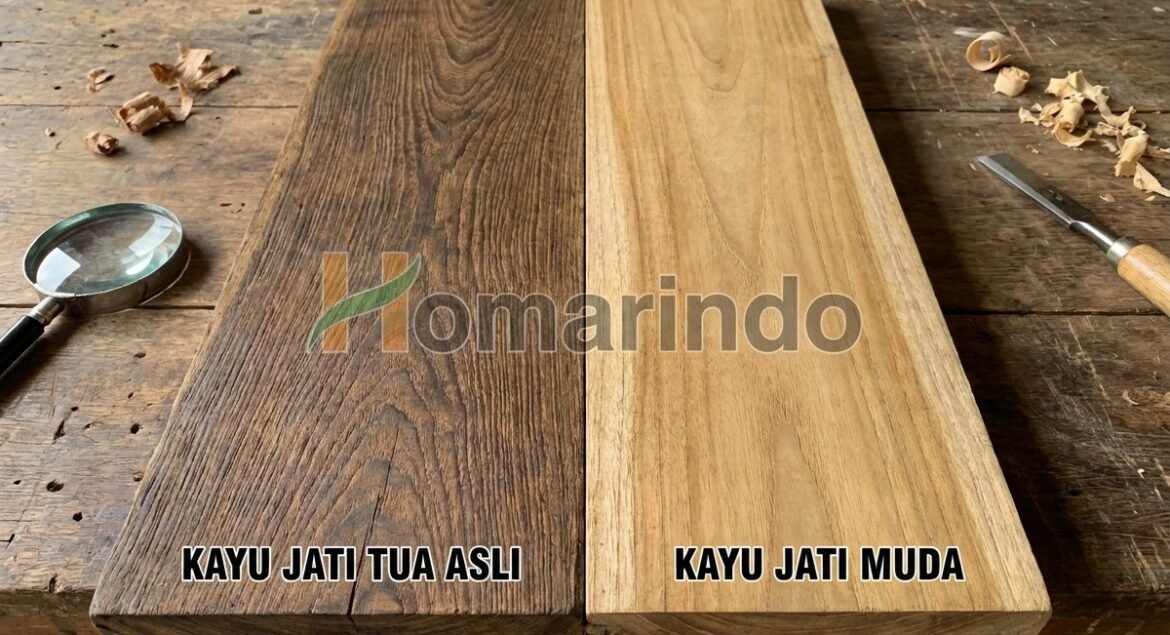Membedakan Kayu Jati Tua Asli dengan Jati Muda