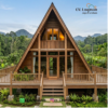Rumah Kayu Jati Segitiga Minimalis