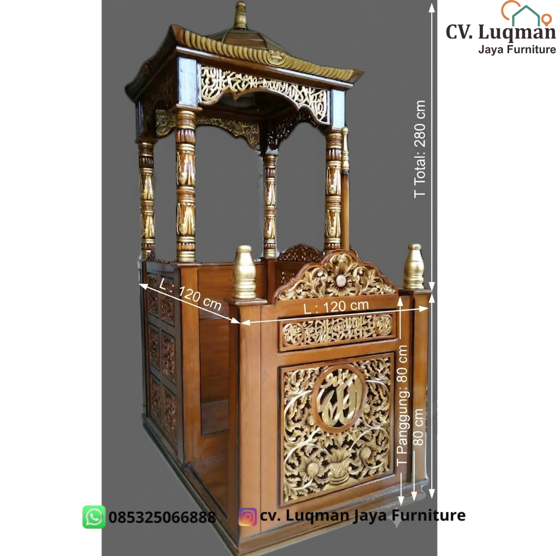 Mimbar Masjid Mewah Ukir Jepara Harga Mimbar Masjid Mewah Ukir Jepara Harga