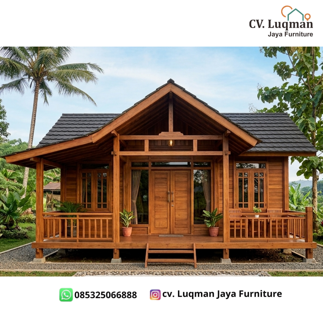 Rumah Kayu Jati Klasik Menawan