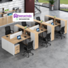 Meja Kerja Kantor Minimalis 6 Seater HPL Modern